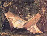 Gustave Courbet The Hammock painting